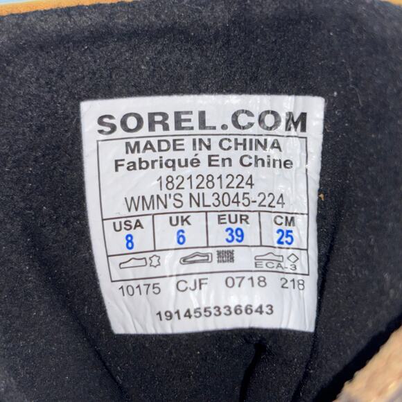 SOREL "Lexie" Brown/Tan/Leopard Waterproof Wedge Boots Womens Size 8 - Picture 10 of 12